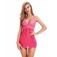 thumbnail image 3 of Celino Lingerie Deux Pièces en Dentelle Rose Fraise Érotique - Ensemble 2 Pcs avec String, 3 of 8