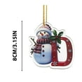 thumbnail image 3 of Personalized Christmas Letter Ornaments with Deer Pendant - Wooden Christmas Tree Baubles for Custom Holiday Decorations(D), 3 of 4