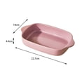 thumbnail image 2 of Colorful Ceramic Double-Handled Pan Oven Microwave Dishwasher Safe Steak Baked Rice Breakfast, 2 of 9