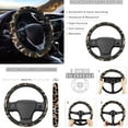 thumbnail image 4 of Uorisanigo Brown Cow Pattern 10 Pieces Car Seat Covers Sets with Comfortable Auto Steering Wheel Accessories Seat Belt Pads Car Water Cup Coaster and Keychains Suitable for Most Cars SUVs, 4 of 7