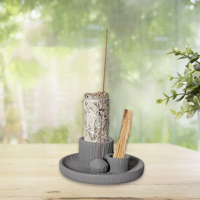 incienso de , incensario de escritorio, quemador de incienso 1 para decoración de sala de estar estilo granja. Gris