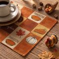 thumbnail image 7 of Sm:)e Orange Plaid Turkey Maple Leaf Pumpkin Print Thanksgiving Placemats 12x18 Inch Set of 4, Kitchen & Dining Table Decor, Fall Party Decoration Supplies, 7 of 7
