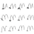 thumbnail image 3 of Here's a refined and professional product description for your **12pcs Stainless Steel Double Nose Ring Hoop** jewelry:\n\n \n\n**12pcs Stainless Steel, 3 of 5