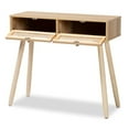 thumbnail image 4 of Baxton Studio Maclean Rattan and Brown Finished Wood 2-Drawer Console Table, 4 of 11