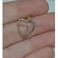 thumbnail image 5 of 14k Tri-tone Gold Diamond-cut Heart Pendant and Cable Chain, 5 of 5