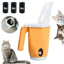 SunshineFace 3 in 1 Cat Litter Scoop Set, Portable Cat Litter Scooper, Large Capacity Detachable Cat Litter Shovel Holder, Cat Litter Sifter Scoop with Litter Box and 60 Litter Bags