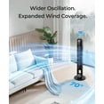 thumbnail image 3 of NFTIGB 39 inch Tower Fan  for Large Room, Oscillating Bladeless Standing Floor Fan Home, 3 Speeds 3 Modes with Remote,New, 3 of 11