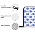 thumbnail image 4 of Pofeuu Winter Snowflake Skiing Skull Print Oven Mitts and Pot Holders 4 pcs Set,High Heat Resistant 500 Degree Extra Thicken Long Kitchen Cotton Oven Glove for Cooking, 4 of 6