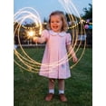 thumbnail image 5 of BemeyourBBs Kids Toddler Girls Pink Birthday Day Dress Outfit 1 2 3 4 5 6 Years Old Birthday Summer Clothes Little Girl Puff Short Sleeve Doll Collar Carousel Balloon Cake Embroidery Dress, 5 of 7