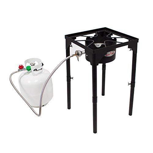 GasOne Propane Burner with Cover 100,000BTU High Pressure Single Camp