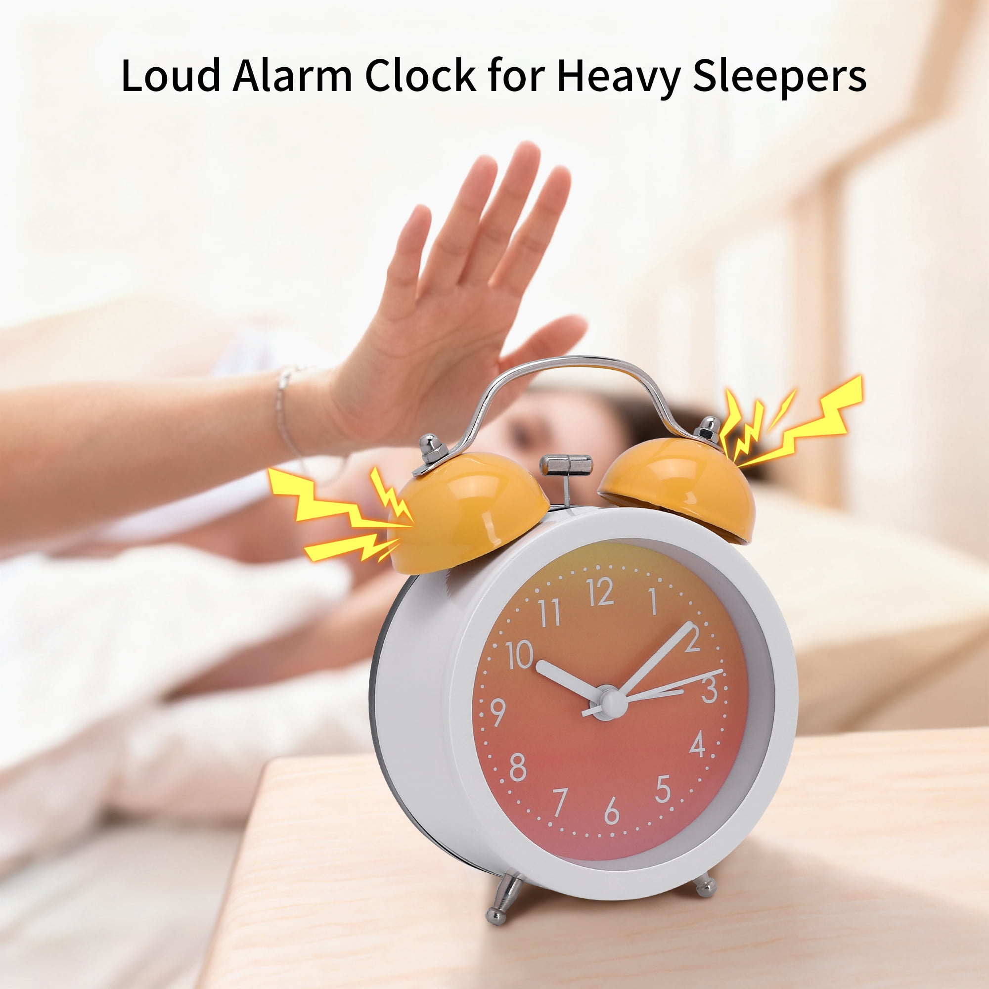 Unique Bargains Gradient Colorful Design Loud Clear Alarm Purple 3.3"L x 2.0"W x 5.1"H