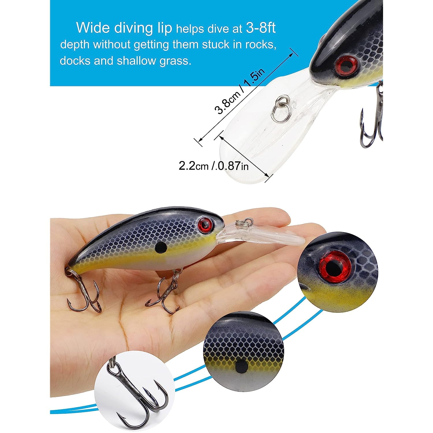 Buy 1pcs Crank Wobbler Fishing Lure 10.5cm 16.4g Crankbaits Trout Bass Artificial Plastic Hard