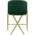 thumbnail image 3 of Meridian Furniture Xavier Green Velvet Counter Stool with Gold Metal Legs, 3 of 8