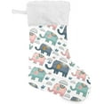 thumbnail image 6 of SKYSONIC Christmas Stockings 2PCS,Baby Elephant Big Xmas Stockings Gift Decorations and Party Supplies,Used for Fireplace Decoration Socks Christmas Tree Decoration, 6 of 7