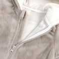 thumbnail image 6 of Caqnni Newborn Baby Onesies Infant Polar Fleece Jacket Footie Jumpsuit Winter Bunting Onesie Plush Warm Hooded Romper Jumpsuit Outfits For Little Girls Boys (6-9 Month,Beige), 6 of 9
