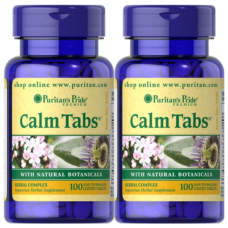 Puritan's Pride Calm Tabsð** with Valerian, Passion Flower, Hops