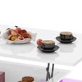thumbnail image 3 of Dextrus Lift Top LED Coffee Table, Modern Living Room Tables with 4 Spacious Drawers, White, 3 of 9