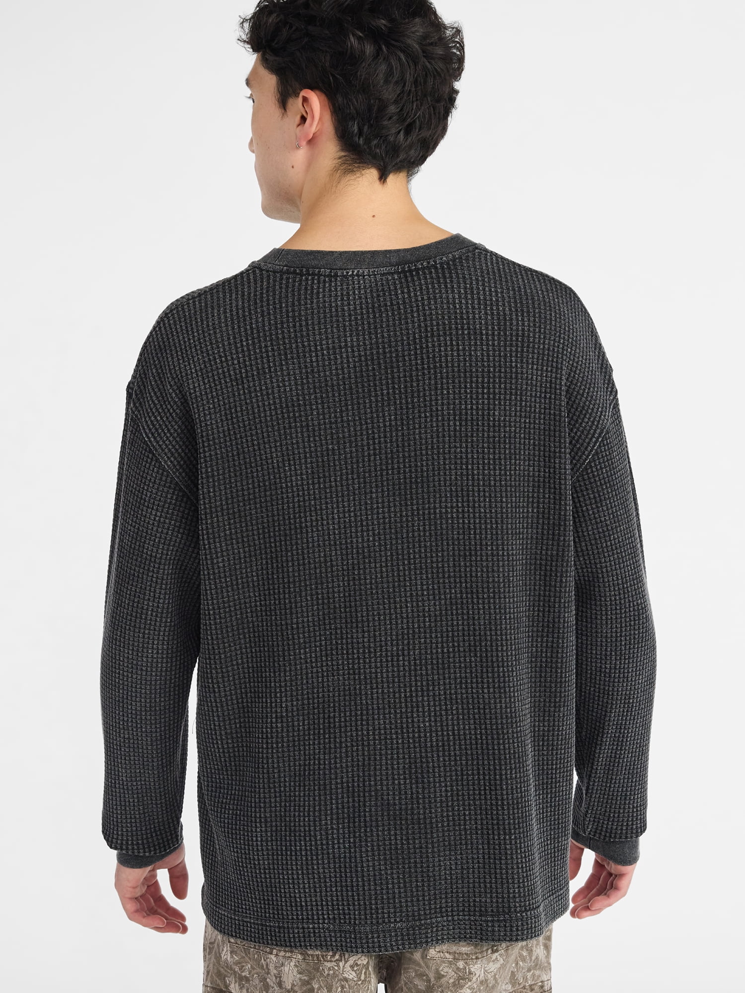 No Boundaries Thermal Tee with Long Sleeves, Men's & Big Men's