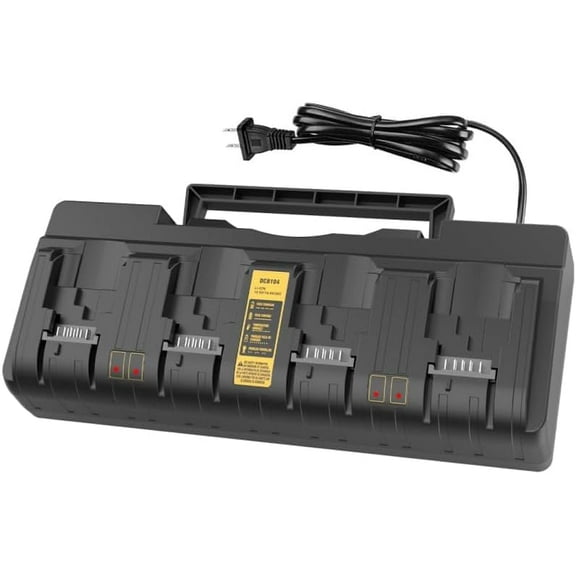 4-Port 12V/20V MAX Battery Charger Station, Compatible with dewat 12V 20V Max Lithium Ion Multi Battery