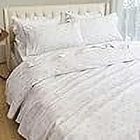 Elegant Comfort - 4 PIECE Holiday Christmas Flannel Cotton Sheet Set, Deep Pocket Fitted - Full, Snowflake Ivory