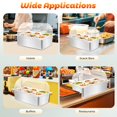 thumbnail image 2 of Cold Food Buffet Server, 6 Pans Cold Food Serving Trays for Party Buffet with Roll Top, Catering Supplies Buffet Display Tray, Cold Trays for Food Party Stainless Steel, 2 of 16