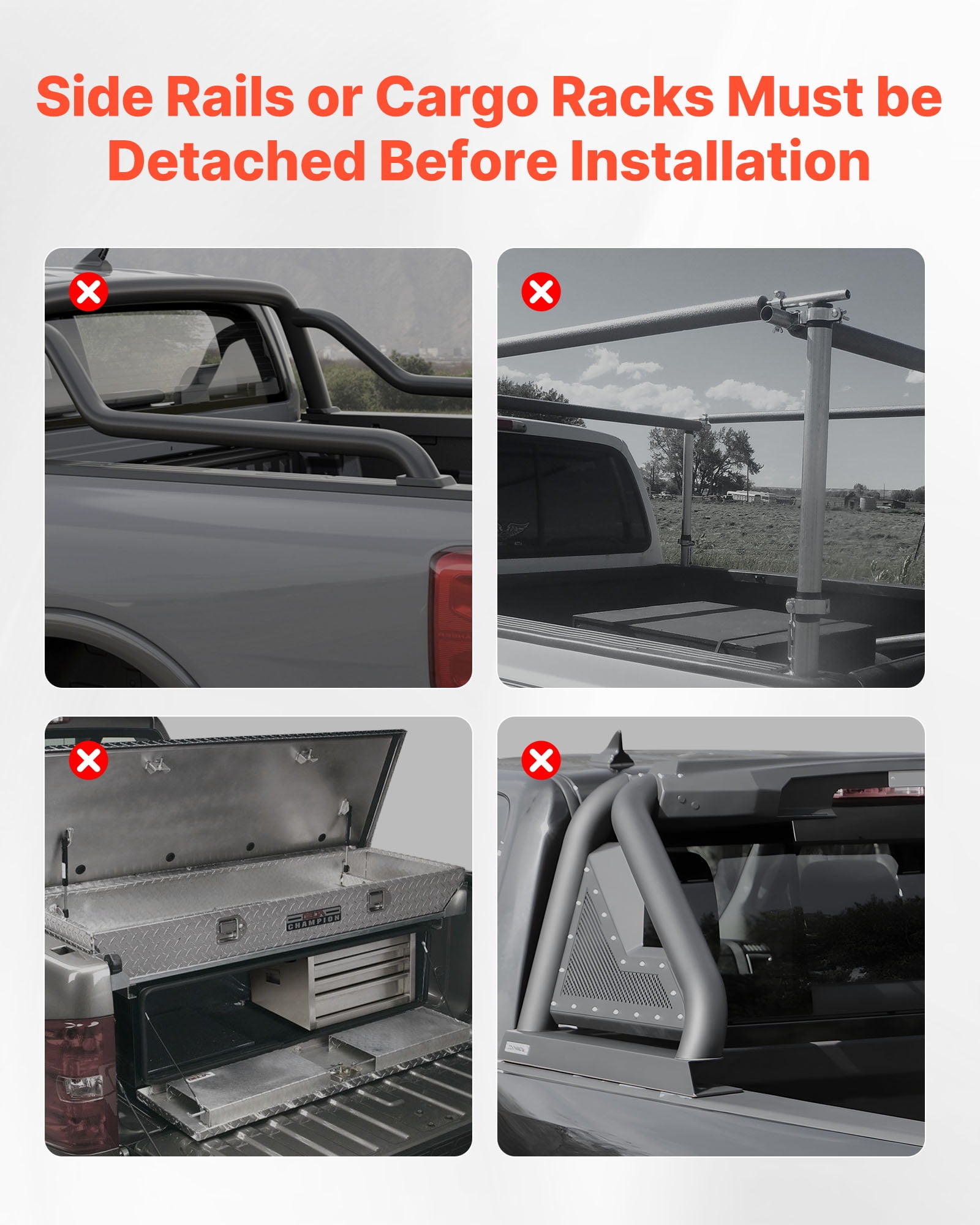 VEVOR Soft Roll-Up Truck Bed Tonneau Cover,