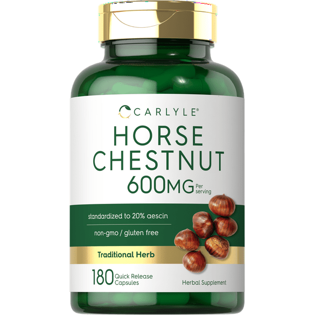 Horse Chestnut Extract | 600mg | 180 Capsules | by Carlyle - Walmart.com
