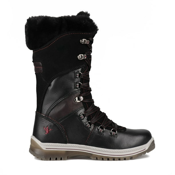 Santana Canada Women s Marinda Winter Boots in Black Burgundy 9