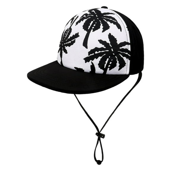 Deeceymbur Kids Trucker Hat with Chin Strap Basketball Lightweight Toddler Boys Girls Caps Sun Protection Hats