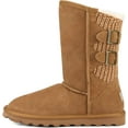 thumbnail image 2 of DREAM PAIRS Womens Snow Boots Faux Fur Lined Fashion Winter Warm Mid Calf Boots SWEATY-BUCKLE CHESNUT Size 11, 2 of 7