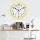 thumbnail image 3 of Wall clock quartz analog silent plastic yellow, 3 of 4
