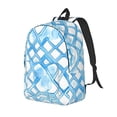 thumbnail image 3 of Casual Canvas Backpack Without Interlayer Large Capacity Stick Bag Design For Outdoor Shopping Office Outdoor Sports Lightskyblue Moroccan Trellis Hand-Drawn Sketch_2 Medium, 3 of 7