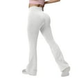 thumbnail image 2 of PFRNLF Ribbed Flare Leggings for Women Stretch Bell Bottom Leggings Tummy Control Bootcut Workout Yoga Pants, 2 of 8