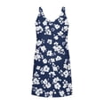 thumbnail image 5 of Fesfesfes Womens Dress Floral Print Low Cut Spring Dress Loose Casual Sleeveless Dress Women Camis Mini Dress Fashion V-Neck, 5 of 6