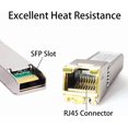 thumbnail image 4 of Czcpp-10 00Base-T Gigabit SFP vers RJ45 Ethernet Cuivre Émetteur-Récepteur Modulaire pour Cisco, Meraki, Ubiquiti, D/TP Link, Supermicro, Netgear, 1.25G SFP-T CAT5E/CAT6 jusqu'à 100m MIKROTIC S-RJ01, 4 of 4
