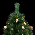thumbnail image 3 of Árbol de Navidad artificial con bisagras VidaXL, verde y dorado, 1,8 m, con LED, 3 of 9