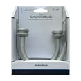 thumbnail image 6 of Mainstays Decorative Capped Curtain Holdbacks, Nickel (2 Count), 6 of 6