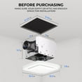 thumbnail image 3 of Akicon Bathroom Exhaust Fan with RGB LED Light, 110 CFM 1.5 Sone Ultra Quiet Bathroom Vent Fan for Ceiling, 3CCT Dimmable Light & Nightlight, Remote Control, Square, White, 3 of 10