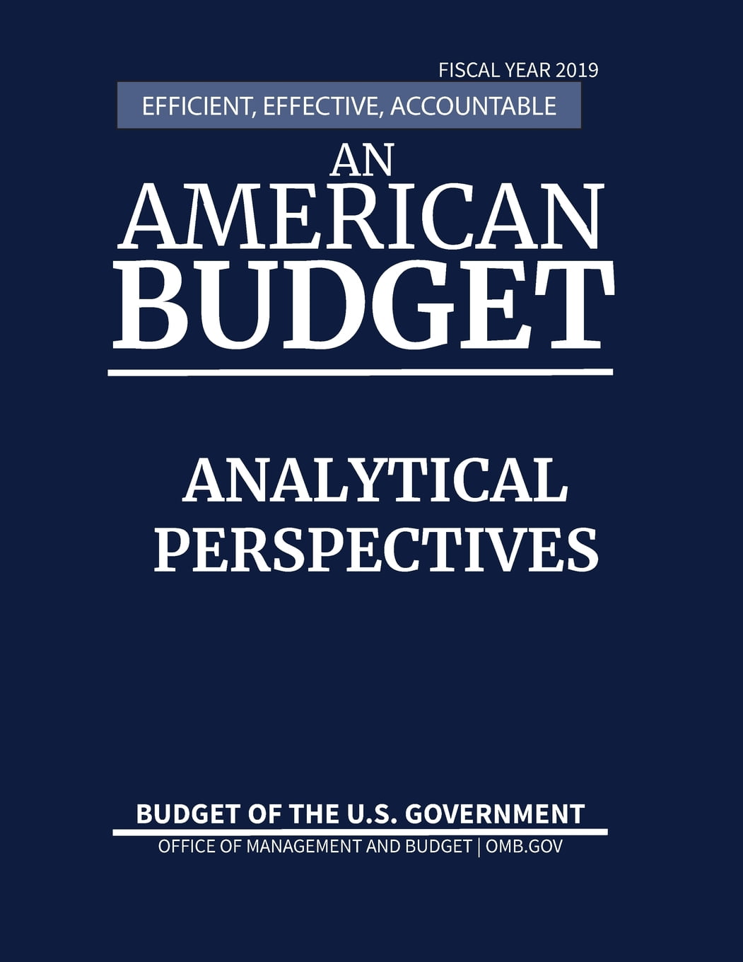 Cover of the Budget of the United States - President's proposal. 