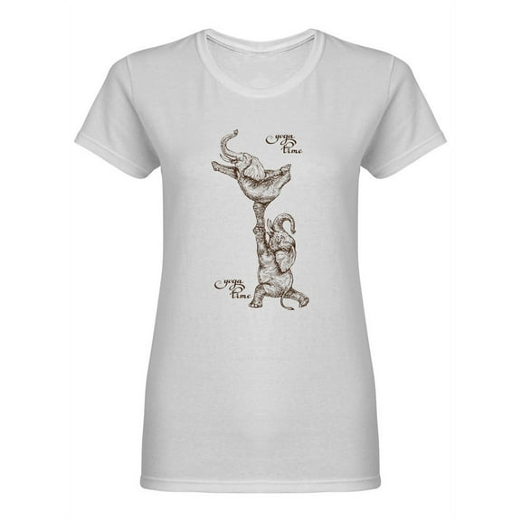 Elephants Doing Acrobatics Shaped Tee Women's -Image by Shutterstock