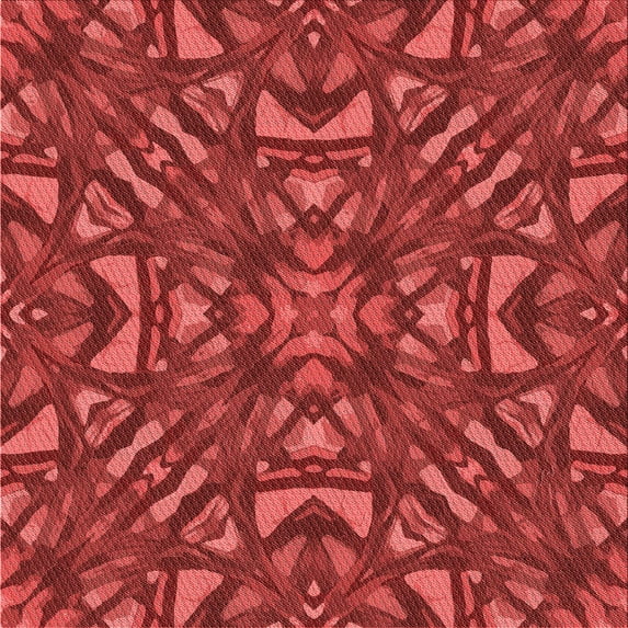 Ahgly Company Machine Washable Indoor Square Transitional Red Area Rugs, 6' Square