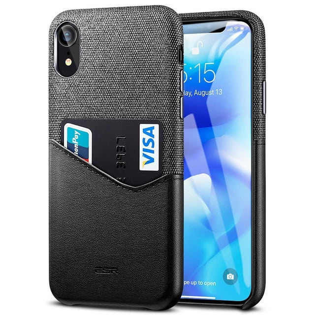 Funda ESR Metro Wallet para iPhone XR Negra