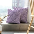 thumbnail image 6 of LALILO Throw Pillow Covers Damask Damask Vintage Purple Flower Floral Cushion Cover 18" x 18", 2 Pack, 6 of 6