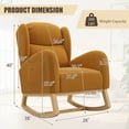 thumbnail image 6 of FFH Nursery Rocking Chair, Teddy Fabric, Yellow, 6 of 9