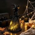 thumbnail image 5 of Halloween Witch Lamp, Stained Glass LED Witch Hat Night Light, Spooky Handmade Table Lamp for Home Decor, Centerpiece, Halloween Party Indoor Outdoor Decor, 5 of 8