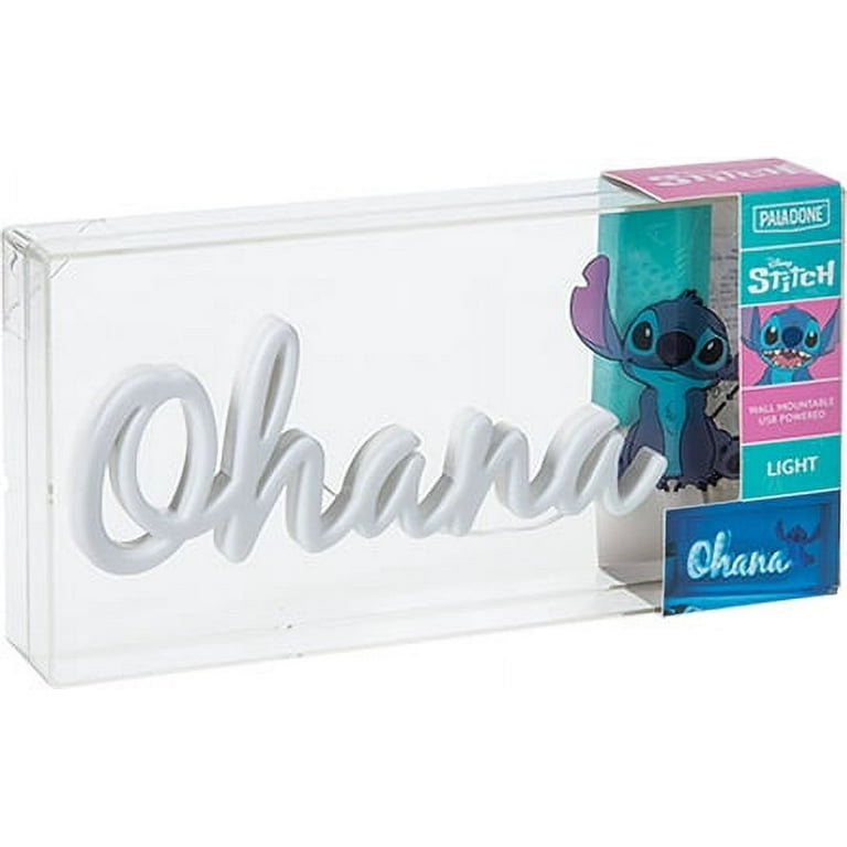 Paladone Disney Stitch Ohana Neon LED Light, 15cm x 30cm, USB