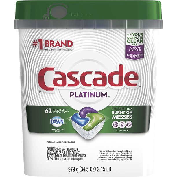 Cascade Platinum Dishwasher Pods, Actionpacs Dishwasher Detergent