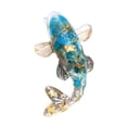thumbnail image 1 of Figura de pez, Feng Shui, Colección Adorno de pez dorado de la suerte, Escultura, Pez pequeño Azul grisáceo, 1 of 9