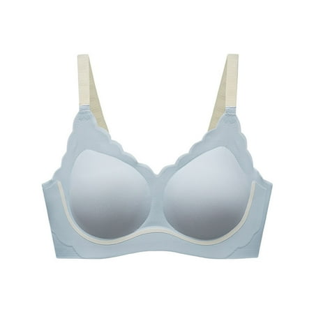Xunlbb Wireless Bras for Women Woman s Embroidered Glossy Comfortable Breathable Bra Underwear No Rims Set Gift for Women M-XL