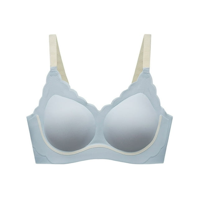 Timegard Soutien-Gorge pour Femmes Col en V Sans Armature Bretelles Réglables Soutien Complet Confortable Quotidien